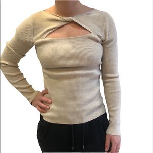 - NWT Jessica Simpson Gold sparkle sweater